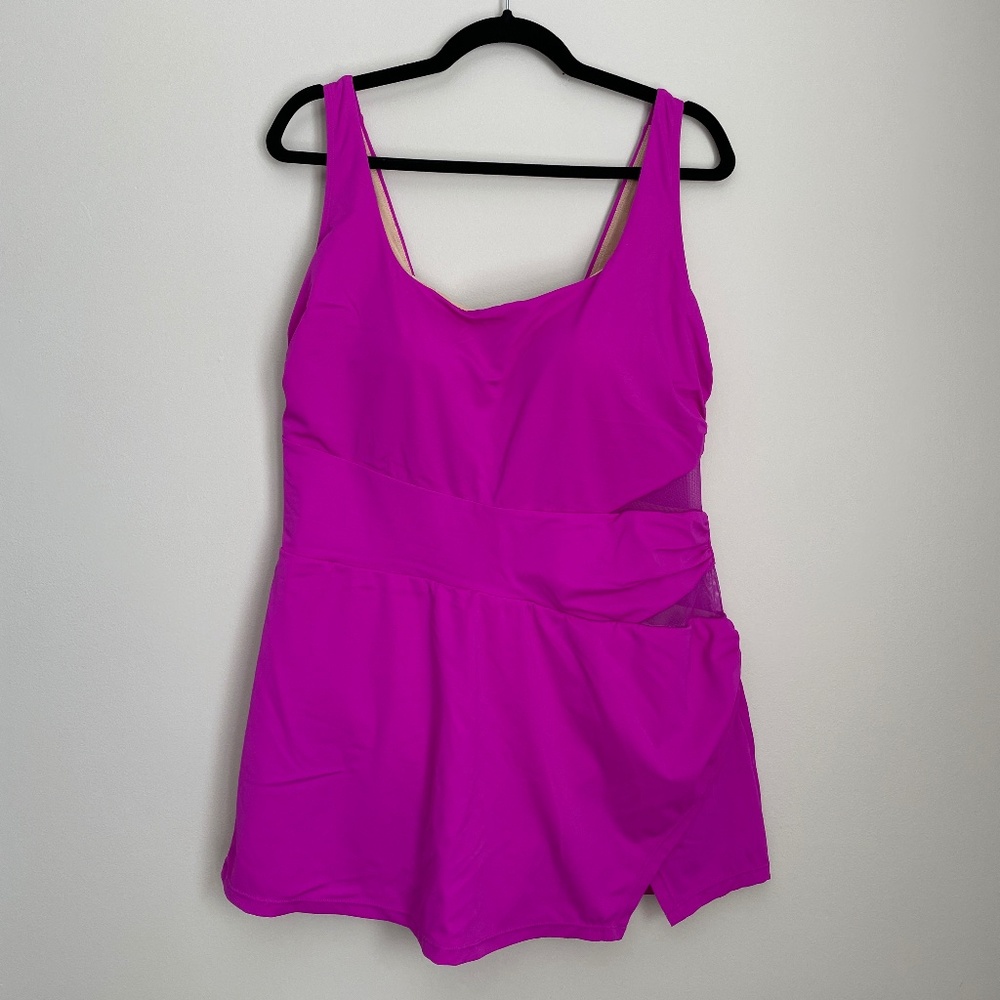 Swimdress with Mesh Cut Outs - Picture 3 of 7